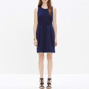 Madewell l Verse Sleeveless Pleated Ponte Dress in Navy Blue l size S - (10)